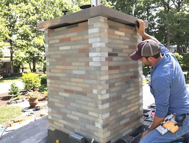 Upper Arlington Chimney Sweep completing a modern chimney remodel in Upper Arlington, OH