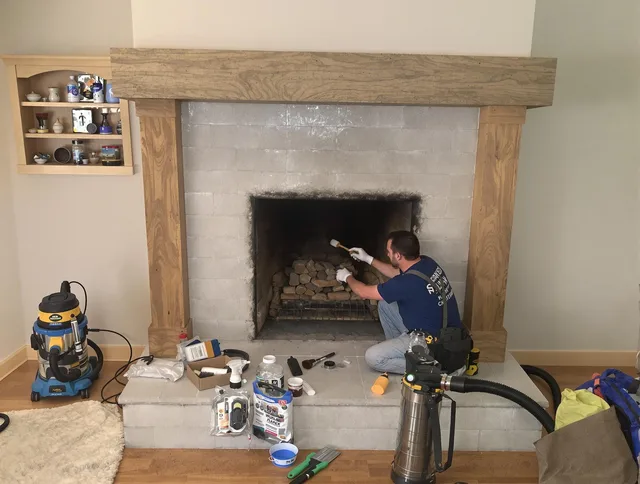 Detailed creosote removal process by Upper Arlington Chimney Sweep in Upper Arlington, OH