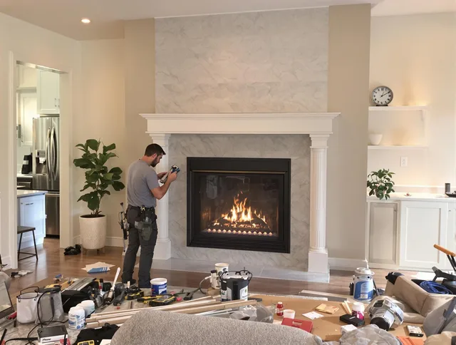 Newly installed fireplace by Upper Arlington Chimney Sweep in Upper Arlington, OH