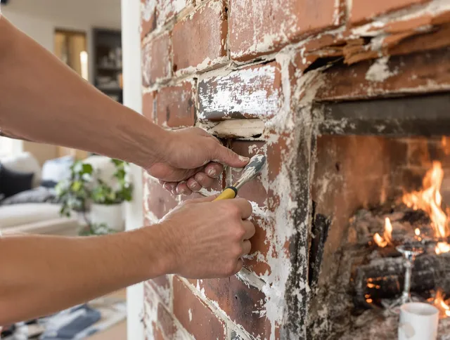 Routine fireplace repair by Upper Arlington Chimney Sweep in Upper Arlington, OH
